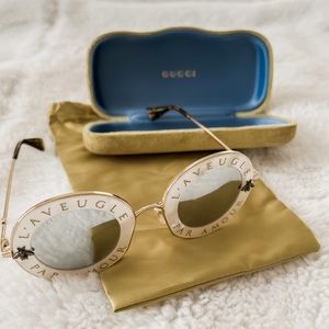 L'aveugle Par Amour Gucci Sunglasses White Pearl